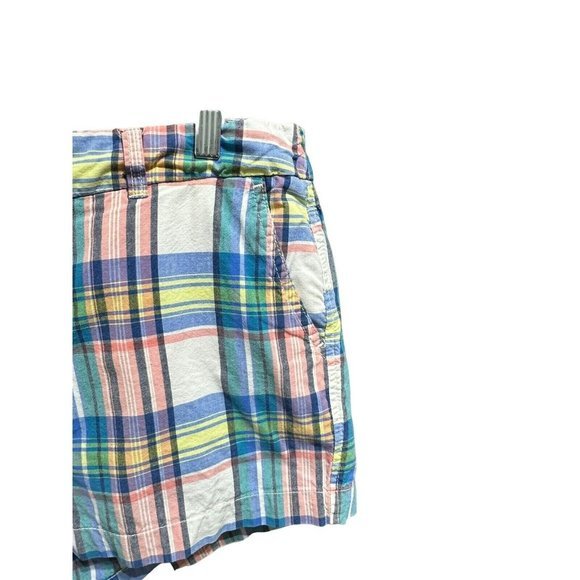 KHAKIS by GAP Multi-Color PLAID "CITY 3 Inch" Shorts Sz 10 4‎ Pockets - Picture 8 of 8